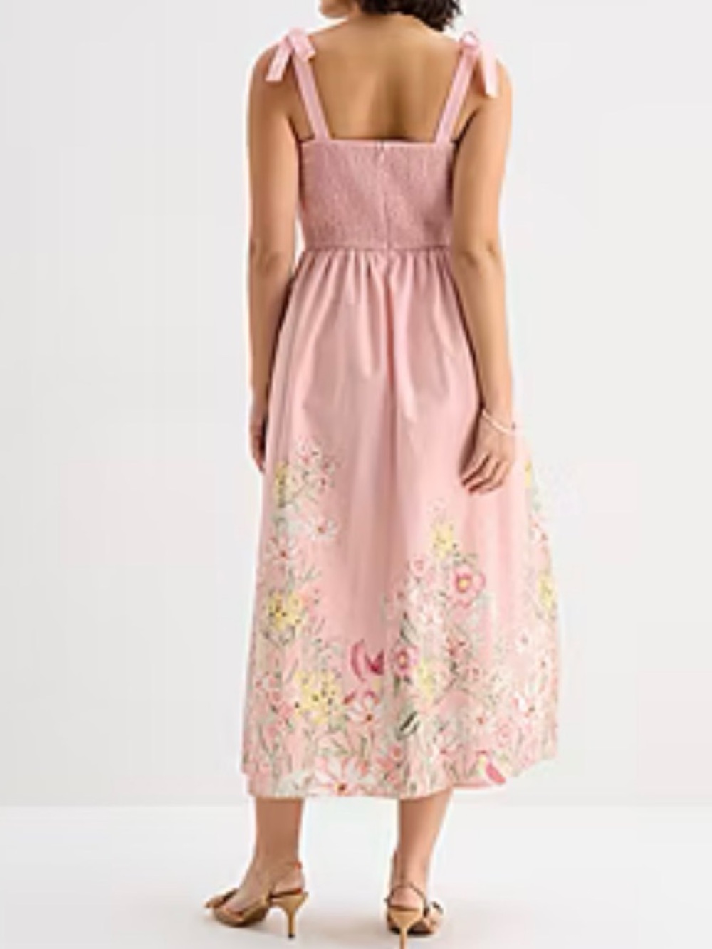 New Joie Woman’s Pink Floral Midi Summer Dress Size XL - Picture 6 of 13